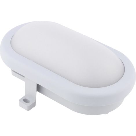 LED Ovalleuchte 5,5 W grau, 16,5 x 11,5 cm, IP 54 Außen-Wandleuchte
