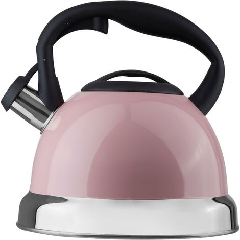 Premier Housewares Pink Whistling Kettle - 3.0 Ltr (1/4)
