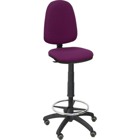Taburete Ayna bali morado ruedas de parqué