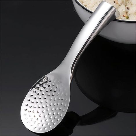 1 Spatule à riz, Acier inoxydable 304, Surface antiadhésive, Manche ergonomique, Support vertical, Cuisine (1/5)