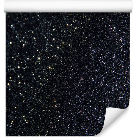 Papier peint à paillettes bleu marine et noir pour salon et chambre 50x1000 cm (1/5)