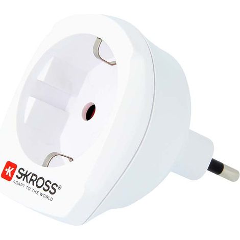 Adaptateur secteur Skross Europe vers Suisse Blanc (1/5)