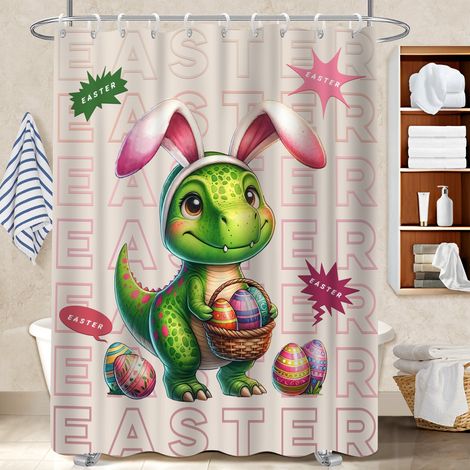 Ensemble rideau de douche polyester avec anneaux 180x180 bordure lestée protection douche pour une déco d’hiver réconfortante (1/5)