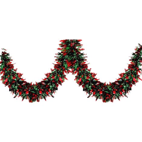 Guirlande De Noël En Plastique - 200 Cm - Pour Décoration Intérieure Et Extérieure - Guirlande Métallique Pour Arbre À Noël, Cheminée, Escalier - 1 Pièce (1/5)