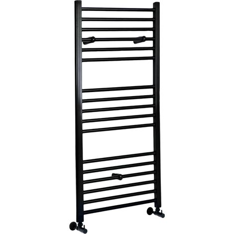 Hudson Reed Artle - Sèche-Serviettes Design Moderne Noir - Plat 120 cm x 60 cm