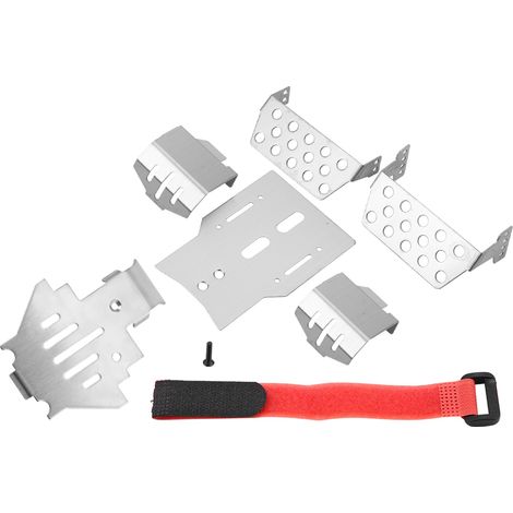 6 Pièces Protection de Châssis en Acier Inoxydable pour Traxxas TRX-4, Plaque de Glissement Armure (1/5)