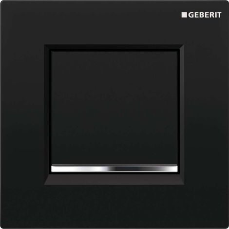 Geberit - Pulsador neumático de descarga de urinario Tipo 30, negro/cromo brillante 116.017.KM.1 (1/4)