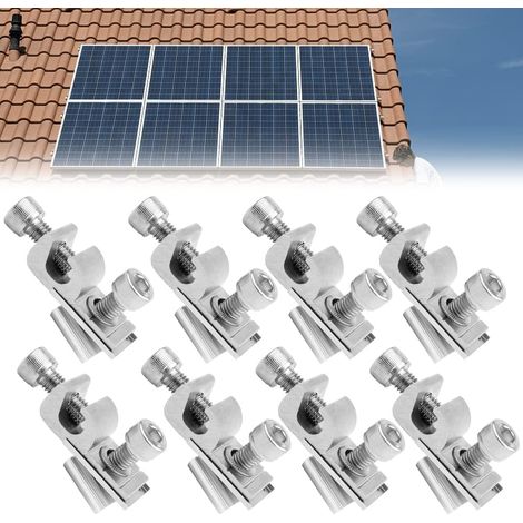 Set mit 10 verstellbaren Aluminium-Montagehalterungen für Solarmodule zur Verwendung mit Wohnmobilen, Booten und Dächern, 35 mm (1/5)