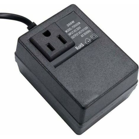 Transformateur 220V-110V - 200 W - Prise Européenne - Usage Domestique - 1 Pièce (1/5)