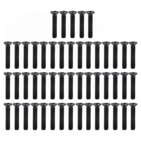 Pair 50 Pièces M3 Vis à Tête Fraisée DIN 965 Kit D'assortiment de Vis à Tête Fraisée Galvanisé Noir(M316) (1/4)
