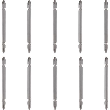 Tournevis électrique à double tête croisée S2, outil de quincaillerie en acier allié 100mm 10 pièces