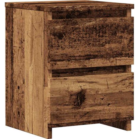 Maison Exclusive - Mesita de noche madera de ingeniería envejecid (1/5)