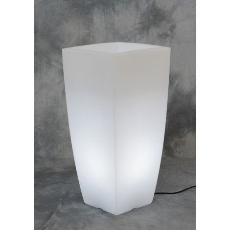 VASO HOME LIGHT QUADRO 40X40X90 CM GHIACCIO BIA- 1,0 pz