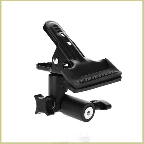 Cocosity Pince de support lumineux Support de Pince en Métal Robuste, Pince de Support de Lumière Pince en Métal 3/8 '' et optique (1/4)