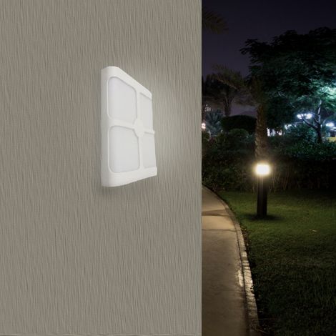 Applique Murale Blanche Rectangulaire IP44 LED 4 Faisceaux 18W - Blanc Neutre 4000K - 5500K - SILAMP (1/2)