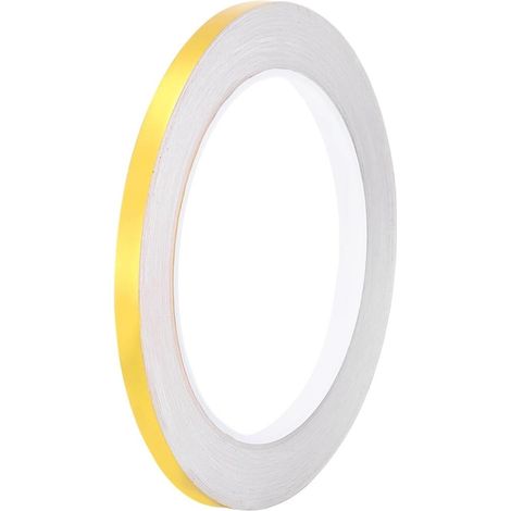 Metallisches Klebeband, 0,5 cm x 25 m, für Fliesen, ideal für Wände, Schränke, Badezimmer, Böden, Fliesen, Autos und Kunstdekorationen, Gold