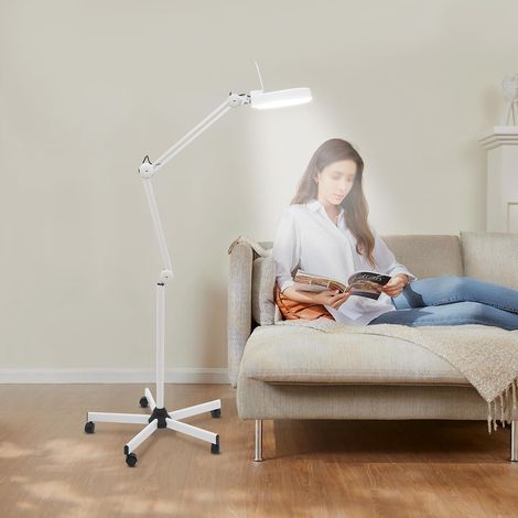 24W LED Lampe Loupe sur Pied Loupe Eclairante Esthetique Professionnel 5 Dioptres Lampe à Bras Pivotant Réglabl pour Salon de Beauté, Coiffure (1/5)