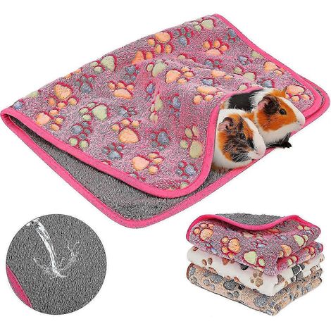 Couvertures lavables pour cobayes, tapis de cage imperméables en laine, lot de 3 (1/5)
