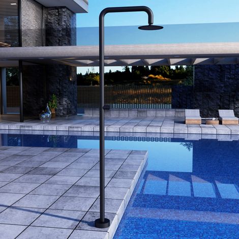 Imex -  Ducha Piscina Exterior Acero S.316 Negro Serie  Oregon