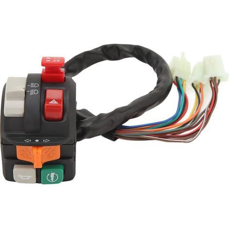 Interruptor para manillar de motocicleta, 7/8 de pulgada, 22 mm, 7 funciones, control de faro y bocina para ATV. (1/5)