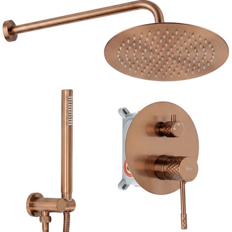 Rea Kit De Douche Encastré Lungo Diamond Brush Copper + Box (1/5)