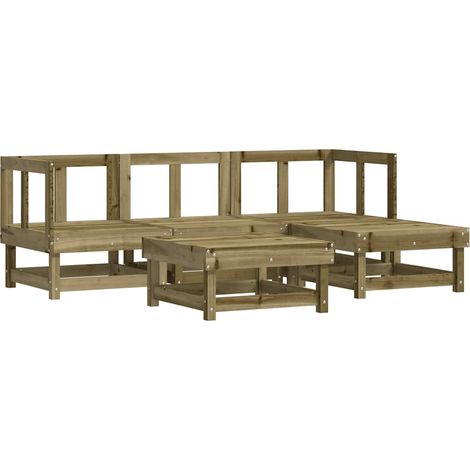 Maison Exclusive - Salon de jardin 5 pcs bois de pin imprégné (1/5)
