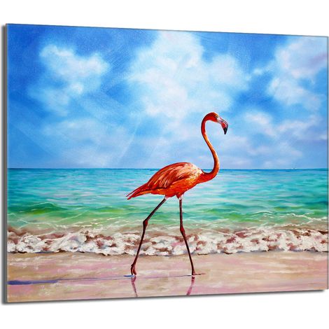 Glasschutzplatte für den Herd 60x52 Flamingo