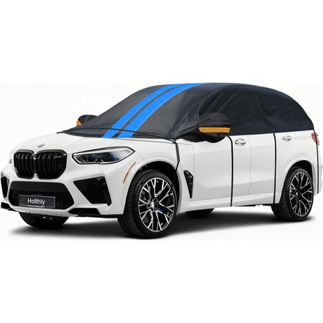 Demi Bache Exterieur SUV,Demi Housse de Protection Voiture Exterieur Toute Saison,Bache mi Couvrante Voiture Contre Pluie Soleil Neige.Poussière pour SUV/4x4 Jusqu'à 460 cm, H4 (1/5)