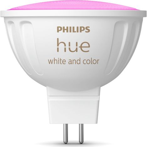 Ampoule connectée - PHILIPS HUE - MR16 - Lumiere blanche et colorée - Compatible bluetooth - Fonctionne avec App et voix (1/2)