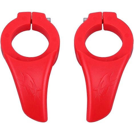 Guidon de vélo à pignon fixe, repose-klaxon, 3 paires d'accessoires rouges (1/5)