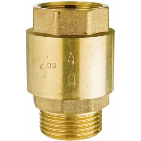 Laiton épaissi dents internes et externes clapet anti-retour vertical ressort double fil externe valve unidirectionnelle tuyau d'eau valve anti-retour-1 pouce, DN25, 6232mm, 1pc