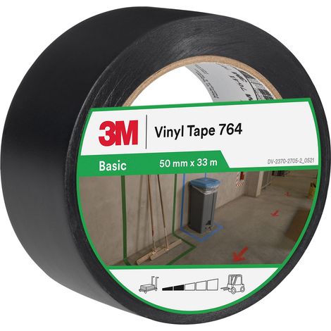 3M Nastro in vinile multiuso 764I nero, 50 mm x 33 m (1/4)