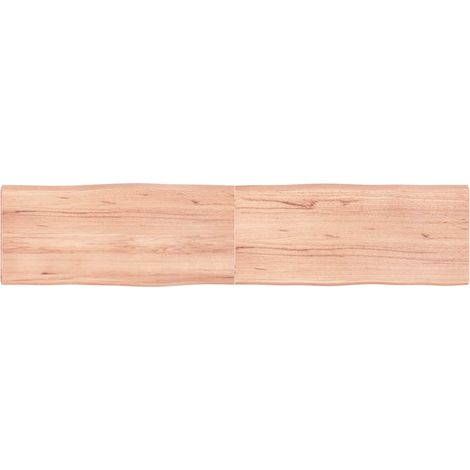 Tischplatte 180x40x(2-4) cm Massivholz Behandelt Baumkante
