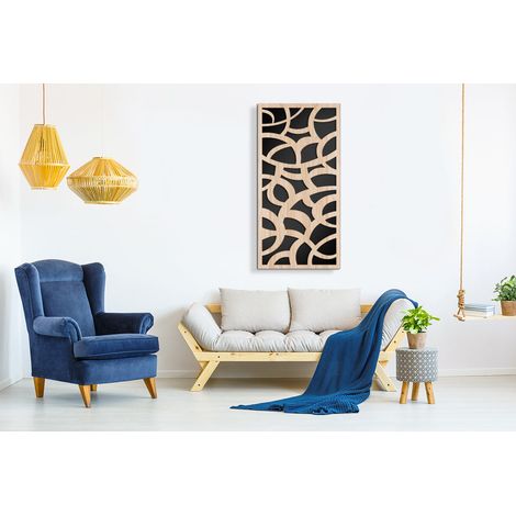 ROOTS - Quadro arredo LASERCUT composito Legno e PVC - Misura: 50x100 cm (1/4)