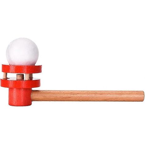 Jouets en bois : Boules flottantes pour sarbacane, jouet d’équilibre à souffler pour enfants et tout-petits (rouge) (1/5)