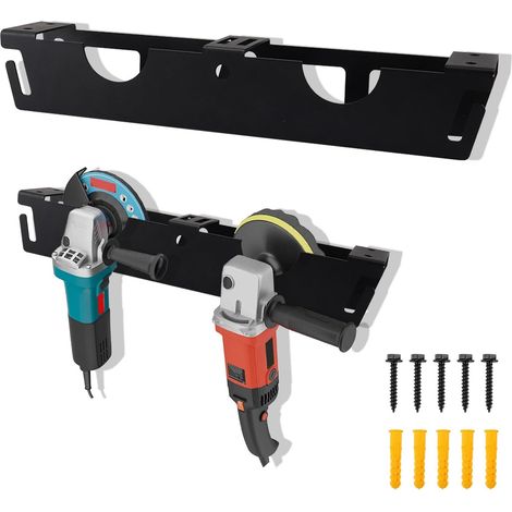 Support Mural Meuleuse Angle – Rangement en Acier pour Polisseuse et Outils Électriques, Idéal Mur Garage ou Atelier (1/5)
