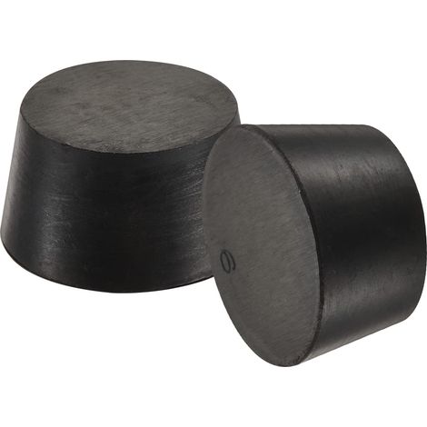 Caoutchouc Conique Bouchon 37mm à 45mm Solide Noir pour Bouchons, Liège, Bouchon d'égout, Bouchon tuyau d'eau, Bouchons pour instruments expérimentaux 5 Pièces (1/5)