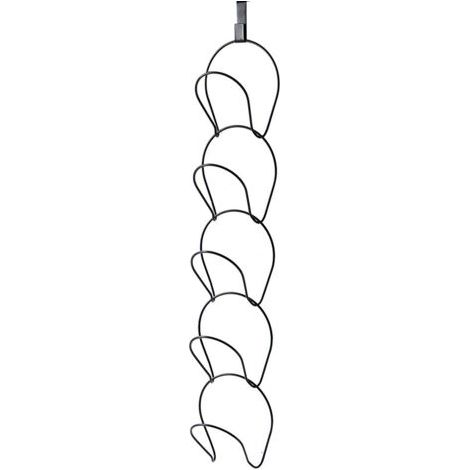 5 Pièces Organisateur De Support pour Casquette De Baseball, Cap Hanger Étagère Murale, Porte Casquettes en Fer, Organisateur de Chapeau pour Cravates, Chapeaux, Foulards (Noir) (1/4)