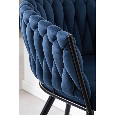 Sillas Comedor - Silla Widny Black Terciopelo - Azul (1/5)