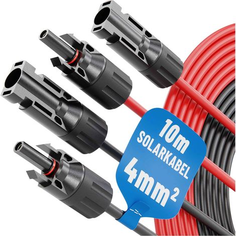 ABSINA Solarkabel-Set 910003, MC4, 2x 10 m, 4 mm² (1/5)