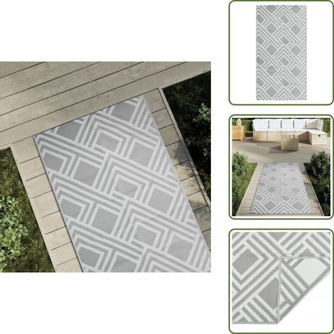 Outdoor-Teppich ARAKIL Grau 80x150 cm PP - Gartenteppich - Außenbereich - Terrassenmöbel - Balkondeko - Polypropylen (1/5)