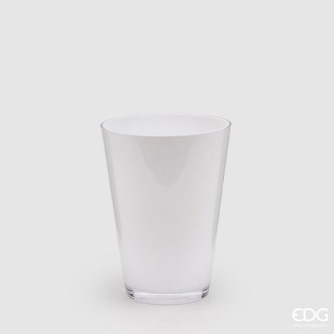 EDG Enzo De Gasperi Vaso Svasato H 26 Cm D 20 Cm 5 Mm Nida White Natale