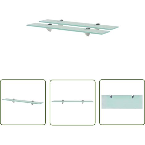 The Living Store Schweberegale 2 Stk. Glas 60x20 cm 8 mm - Wandregal - Glasregal - Badezimmerregal - Dekoratives Regal - Modernes Regal (1/5)