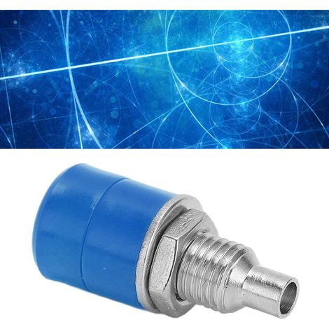 24.070 Prise banane de panneau 4 mm, bornier en cuivre pur nickelé, connecteur femelle, fiche métallique, accessoire de test, borne en cuivre moulée par injection, bleu. (1/5)