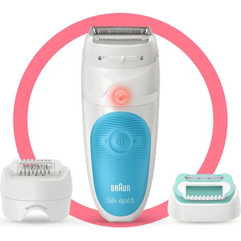 Braun Silk-épil 5 Wet&Dry 81706331 épilateur Blanc, Turquoise 28 pince(s) (1/5)