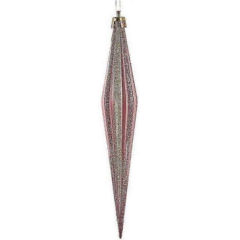 Boule de Noël Krist+ Rose Doré PVC 3 x 3 x 18,5 cm étirée