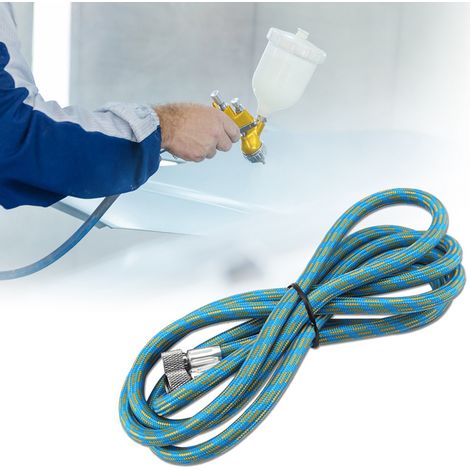 Tuyau d'aérographe tissé 1,8 m, compresseur d'air, raccord adaptateur 1/8" à 1/8", flexible résistant pour pistolet (1/5)