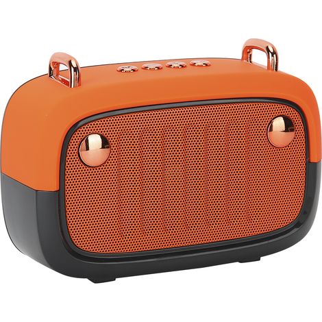 Enceinte Bluetooth sans fil BS32D avec basses renforcées, format carte d'alimentation et boîtier pratique. (1/5)