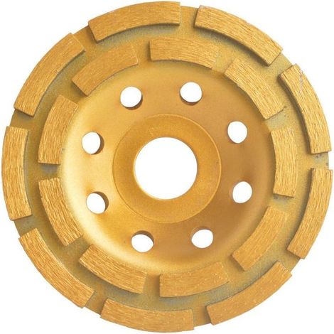115mm X 22,2mm 4.5 Pouce Diamant Disque de Meulage Double Rangée Tasse Abrasive Roue Segment Meules Boisseaux Angulaire De Broyeur Pour Béton (1/5)