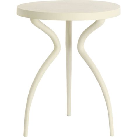 Mesa auxiliar metálica Bodin crema 40x39x48 cm - Light & Living